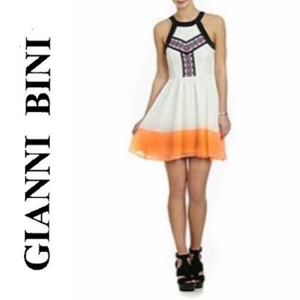 Gianni Bini Tribal Halter Dress